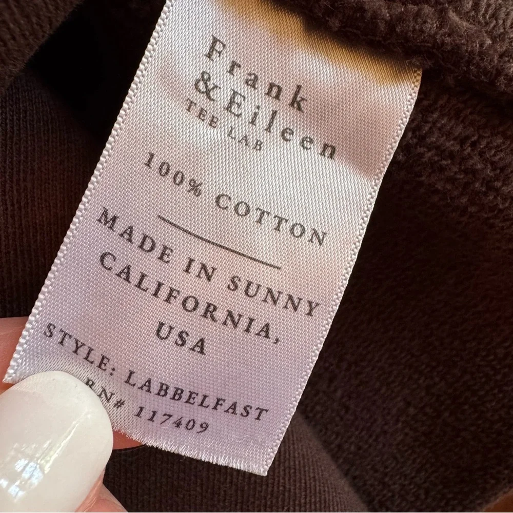 Frank & Eileen Belfast Sweatshirt Peacoat Triple Fleece Irish Chocolate S